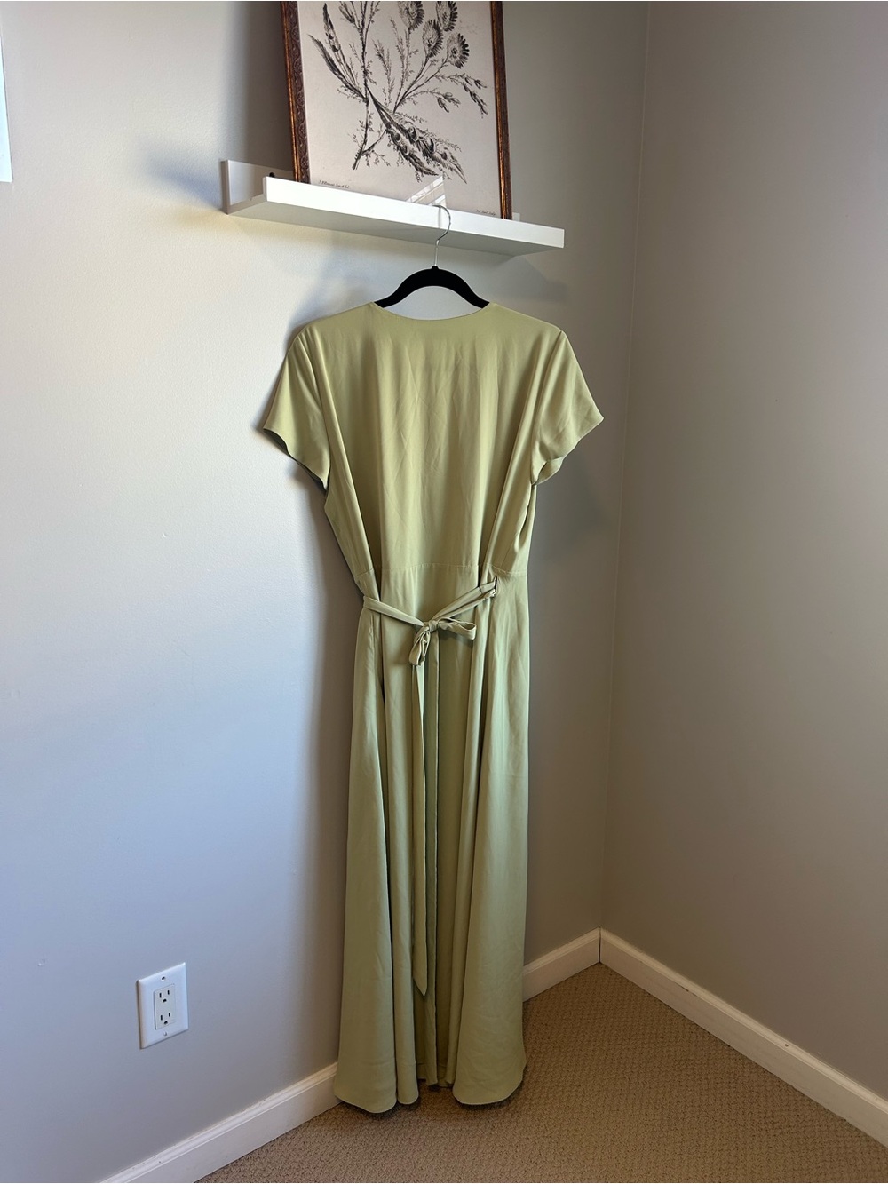 Aritzia Babaton Light Green Wrap Dress, Size L - Picture 3 of 4